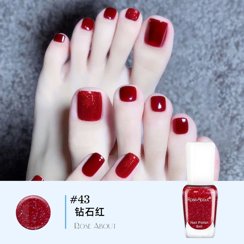 Quick Dry Nail Polish Set Four Seasons Bare Color Tearable No Baking Required Water Based Odorless Long Lasting Nail Art