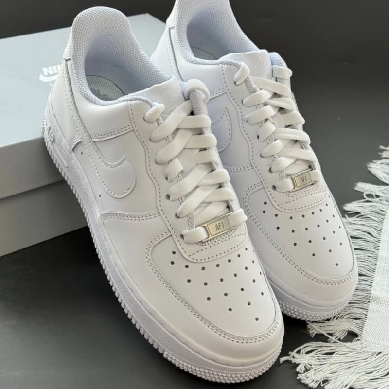Putian Original AF1 Air Force 1 Low-Top Pure White Classic Versatile Unisex Skate Shoes Casual Durable White Sports Shoes