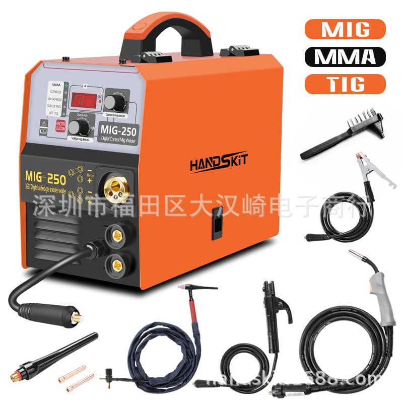 Welding Machine, Home Integrated Portable Gasless MIG Welder, DC TIG Welder, 3-in-1 Machine