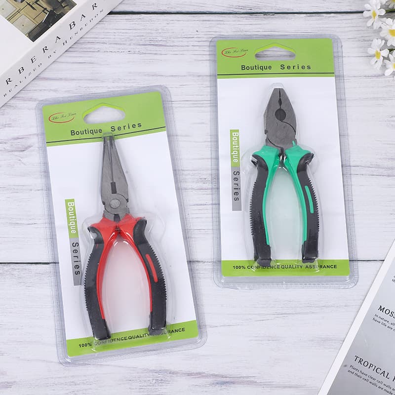Wire cutters, needle-nose double-color diagonal pliers, electrician's inch pliers, multi-functional pliers, crimping pliers, wire clamps.