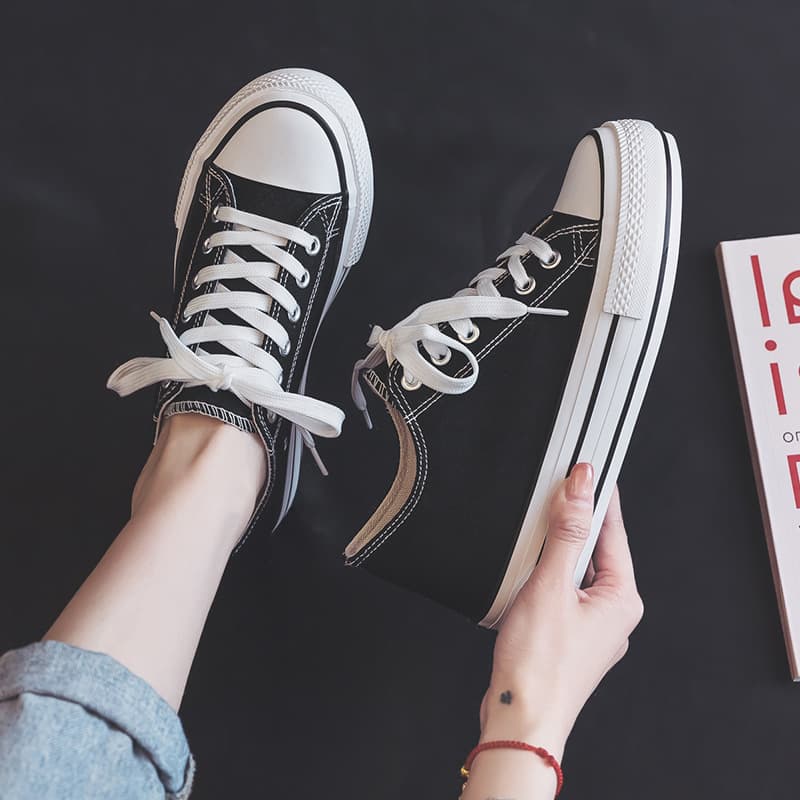 Spring New Style Platform Canvas Shoes for Women, Retro Versatile Classic White Sneakers, College Style, Wedge Shoes