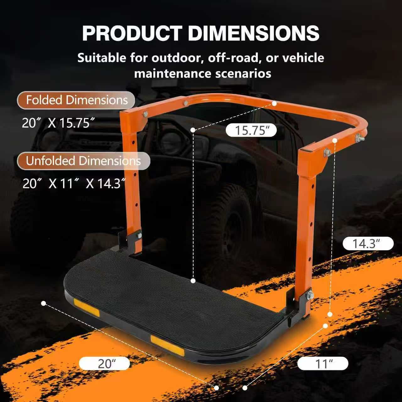 Car Tire Step Ladder Pedal Vehicle Climbing Step Folding Ladder for Off-Road SUV Tool
