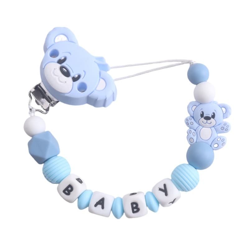 AliExpress New Baby Pacifier Clip Chain Teether Toy Anti-Drop Chain Silicone Raccoon Pacifier Clip Baby Supplies