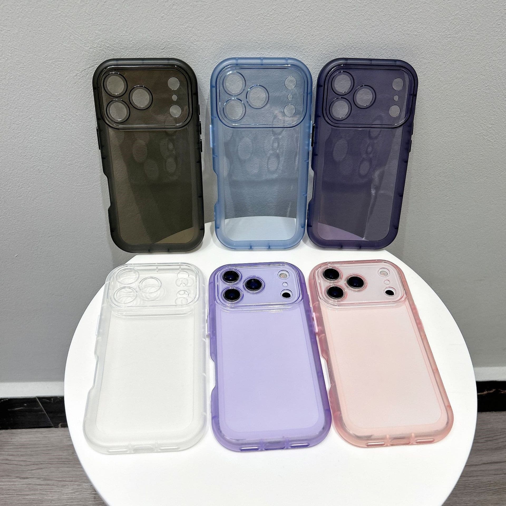 Airbag anti-fall round chubby girl suitable for Apple 17promax mobile phone case 16pm transparent soft shell 15pm advanced