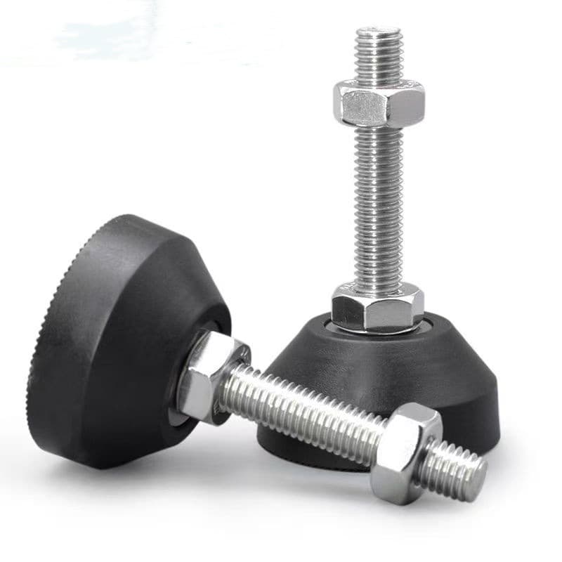 Furniture Foot Cup Threaded Adjustable Nylon Foot Cup Fixed Adjustment Black Floor Screw Plastic Pad M6 M8 M10 M