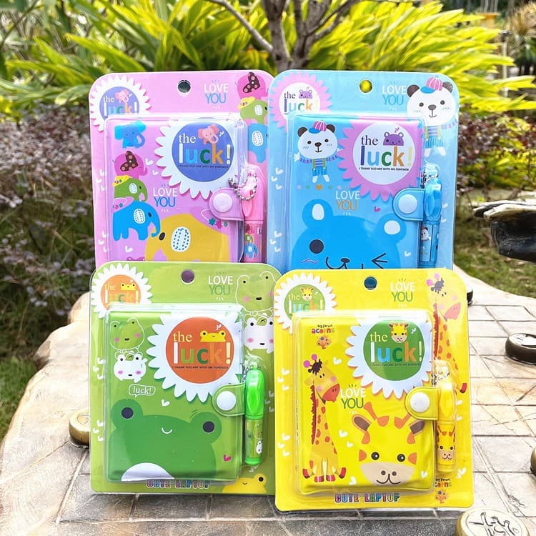 Corner Creature Unicorn Cartoon Notepad Carry Notebook Diary + Ballpoint Pen