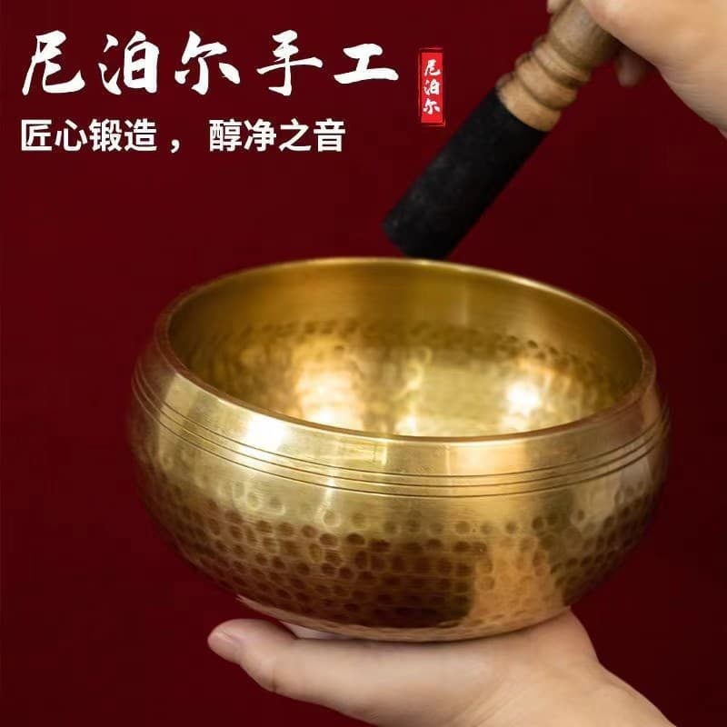 Custom Nepali Handmade Buddhist Singing Bowls, Pure Copper Mini Singing Bowls, Meditation Sound Therapy Bowls for Space Arrangement