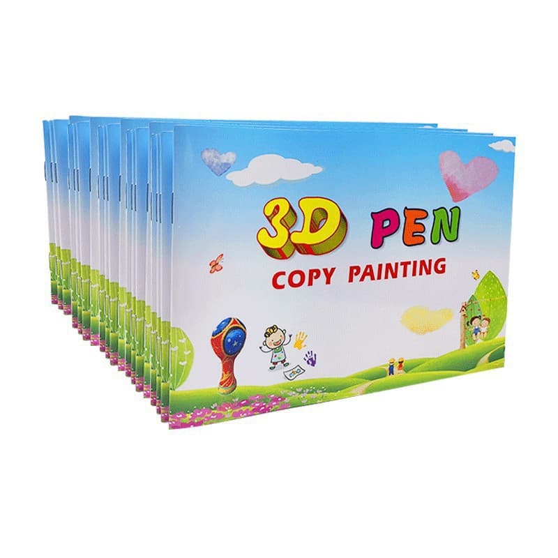 3D Printing Pen Tracing Book High Temperature Resistant Creative Drawing 3D Pen Copying Drawing Tutorial Guide Book