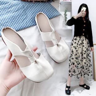 Baotou Half Slippers Women 2023 Spring New Style Casual Mother Shoes Flat Women's Shoes Factory Wholesale