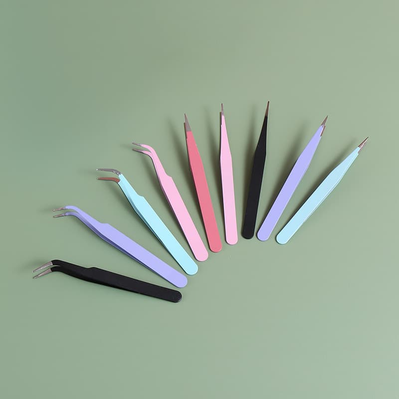 10.5cm Stainless Steel Colorful Planner Clip Straight/Bent Head Plastic Bag Sticker Tweezers