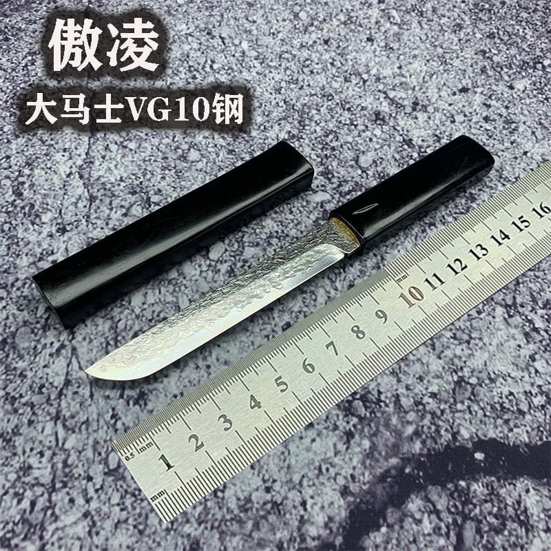New Damascus Straight Knife Forged Outdoor Survival Knife Sharp Tactical Knife Field Meat Knife Fruit Knife