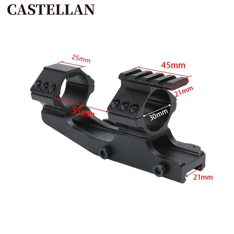 Rear extension integrated quick release tube clamp 25.4/30mm one-piece quick release bracket sight tube clamp aluminum alloy sight clamp