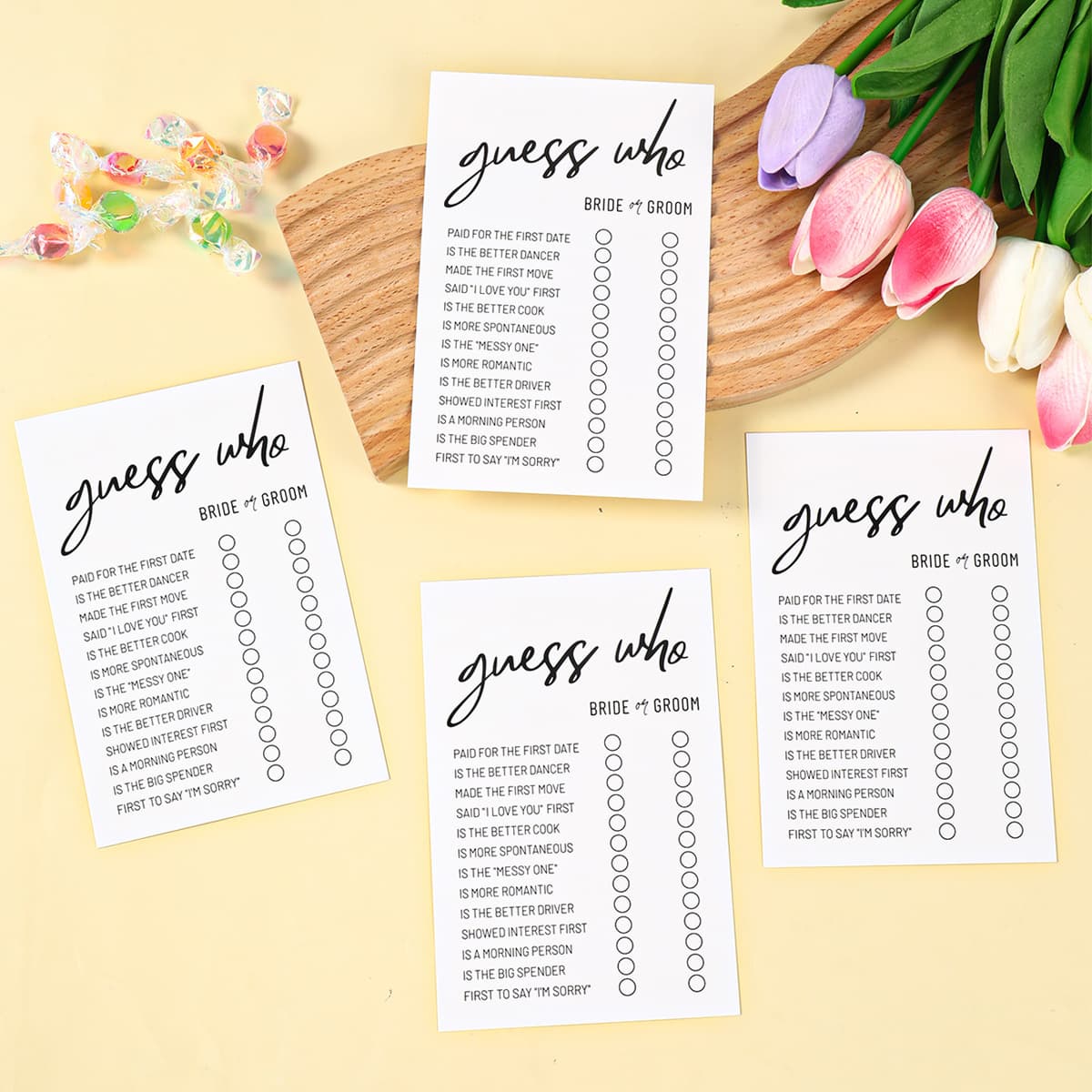 Wedding Game Cards Wedding Groom Q&A Cards Wedding Interactive Mini Game Paper Cards