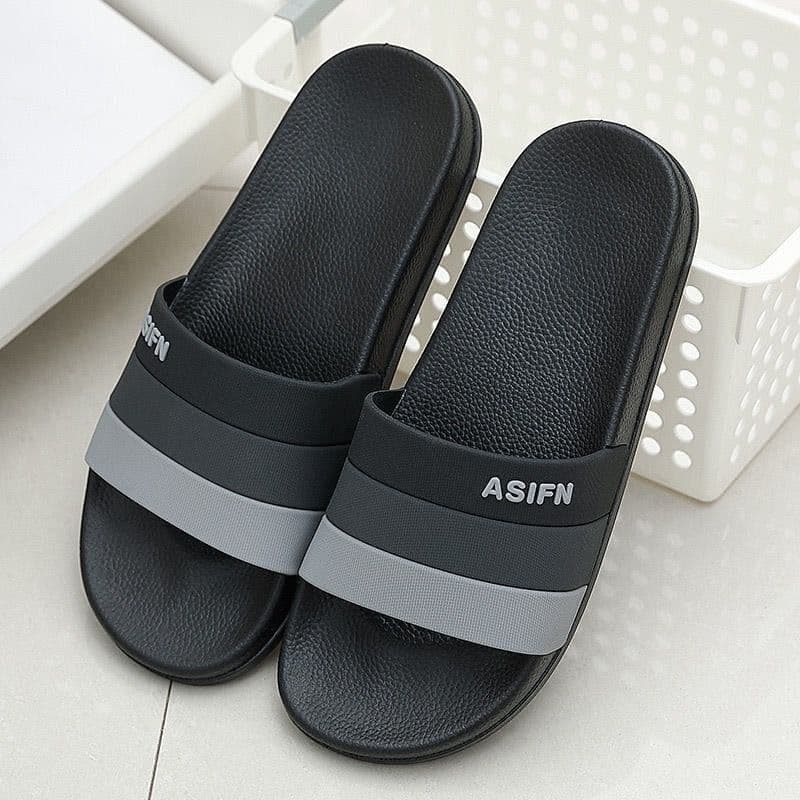 Men's Summer Slippers, Fashionable, Non-Slip, Indoor and Outdoor Couple Slippers, Korean Style, Women's Outdoor Slippers, One-Strap Design