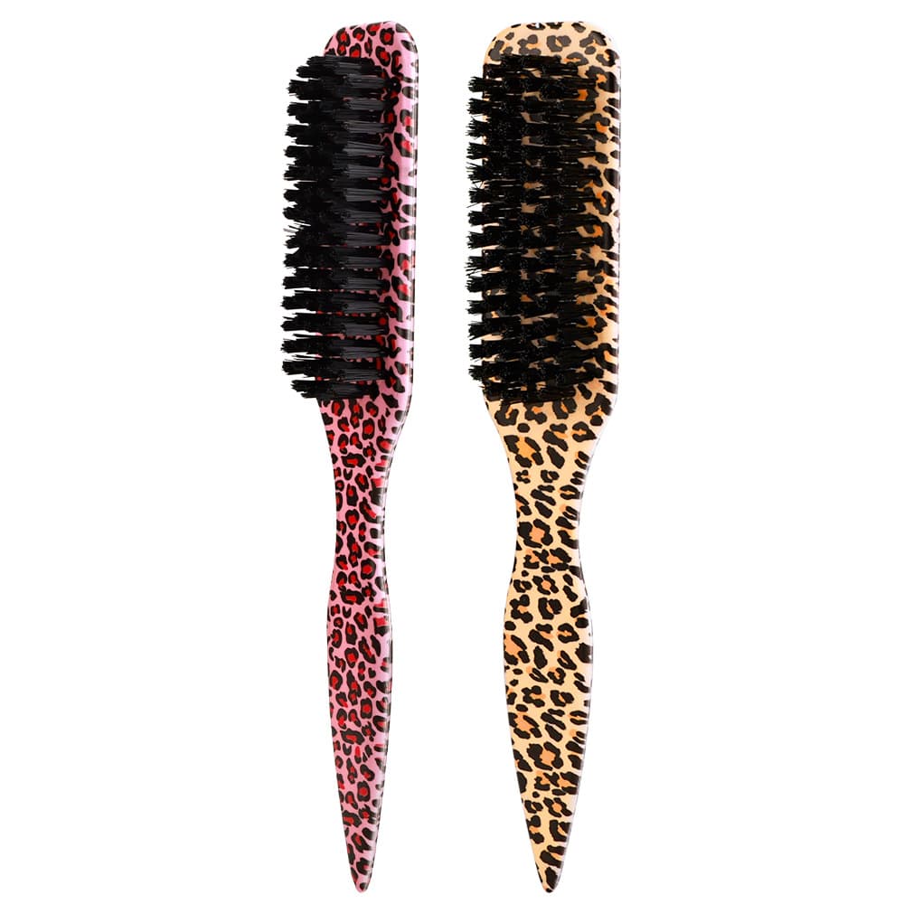 Cross-border leopard print hairdressing comb, smoothing comb, retro hair comb, styling broken hair, beard brush, smoothing comb, foreign trade hot