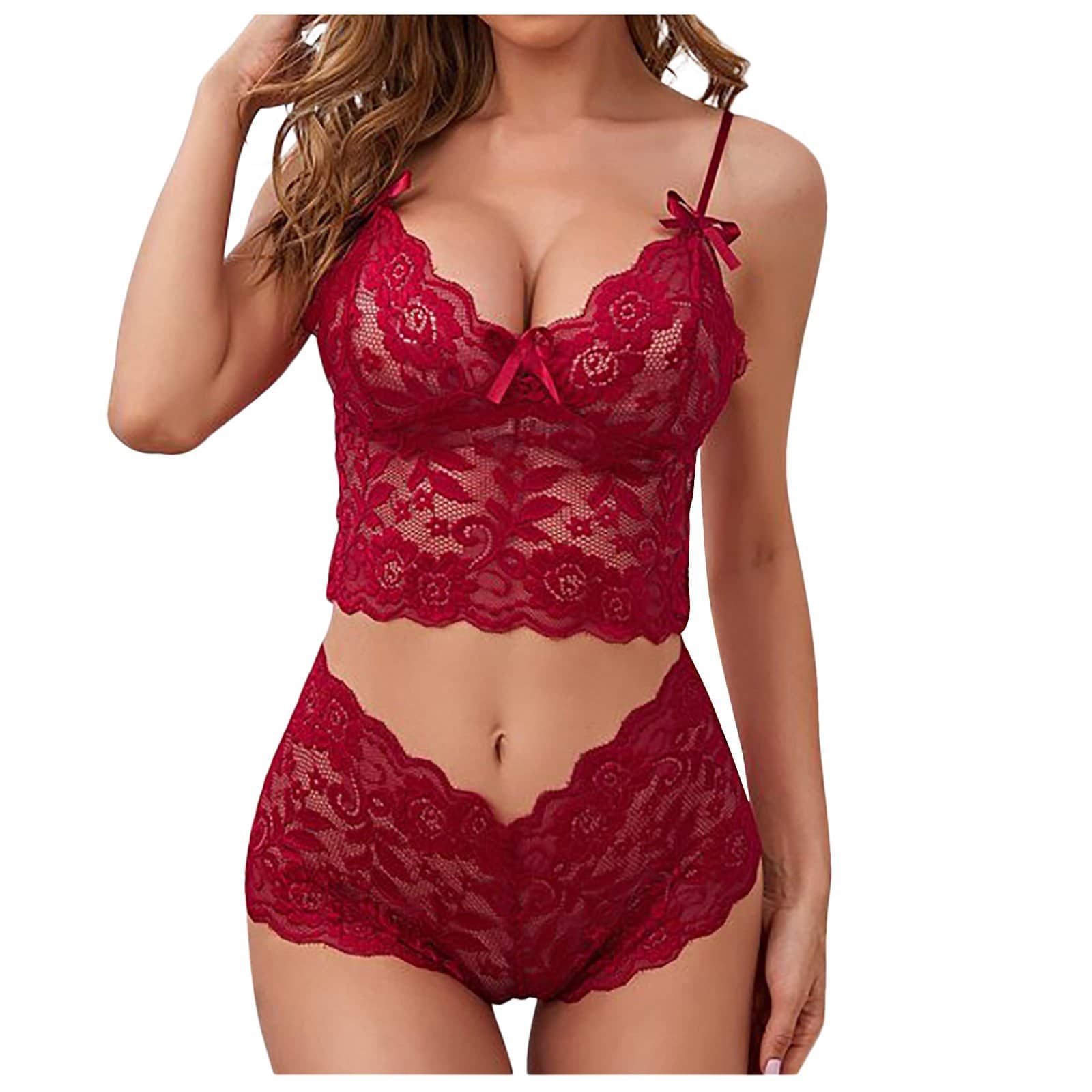 Foreign trade European and American AliExpress sexy lingerie sexy see-through lace sling adjustable chest wrap three-point suit sexy