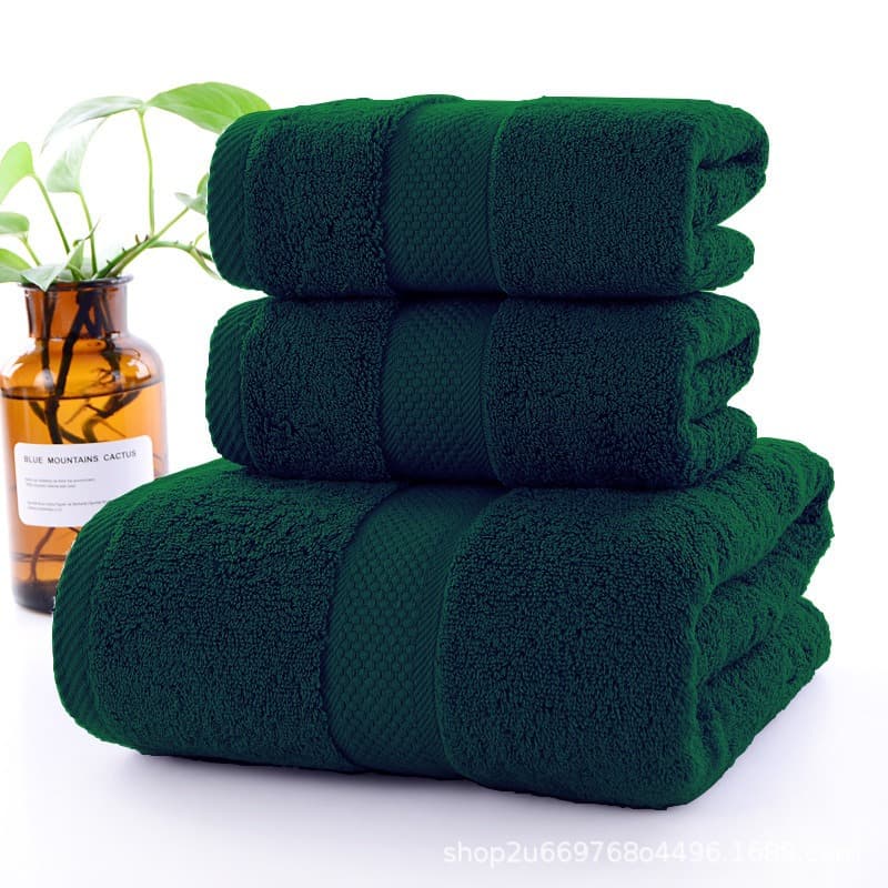 Pure cotton towel set, soft and absorbent, extra large and thickened, cross-border label drop shipping, towel, bath towel, square towel combo with embroidered logo