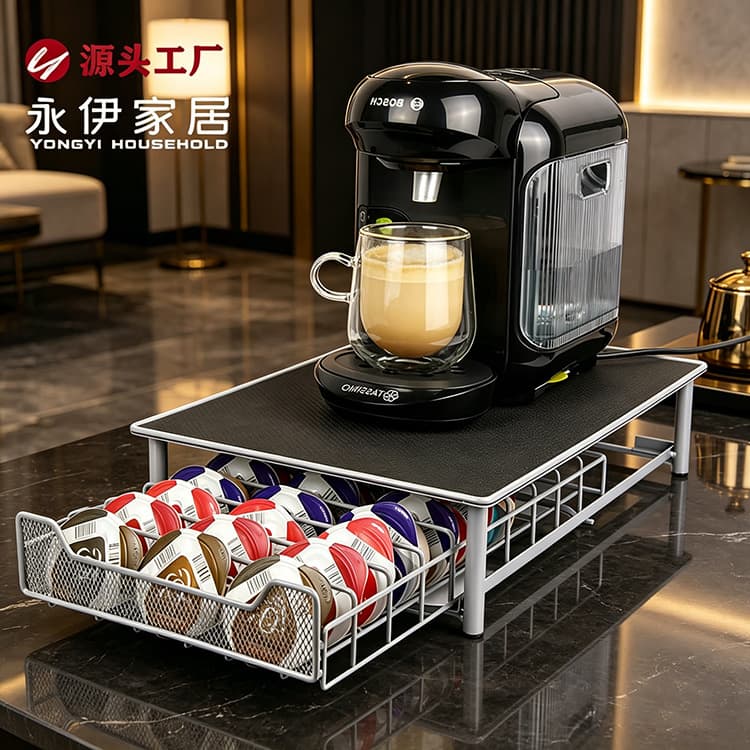 Yongyi Cross-border Creative Drawer Tassimo Coffee Capsule Holder Italian Metal Storage Coffee Capsule Drawer