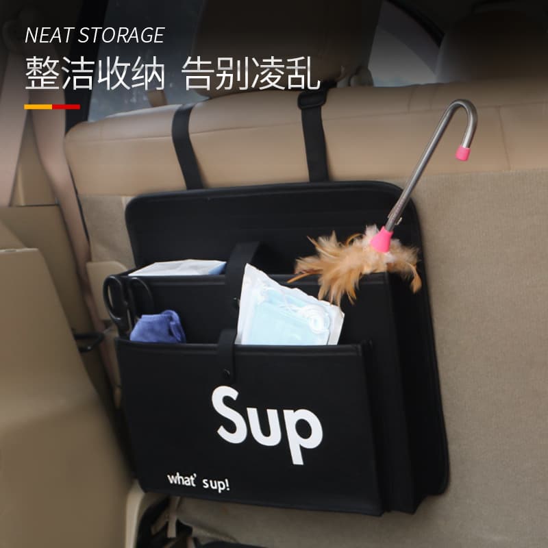 Car Storage Bag Seat Back Organizer Hanging Headrest Pocket Vehicle Side Mounted Holder