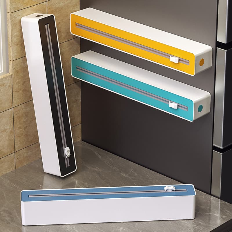 801 cross-border cling film cutter, magnetic wall-mounted for household kitchen, specialized tin foil and cling film cutting box.
