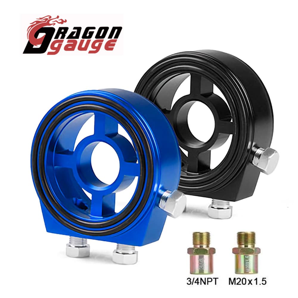 Universal oil sandwich adapter for gauge installation, oil pressure and temperature meter fittings