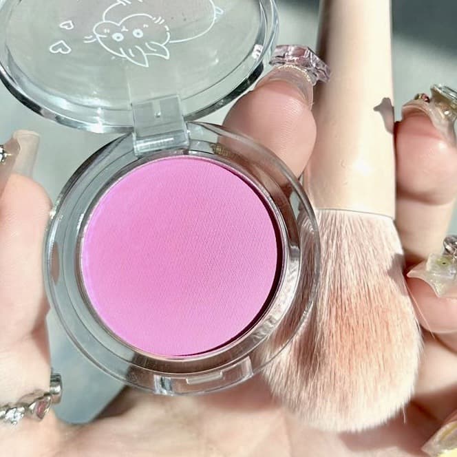 Blush Highlight Natural Nude Makeup Delicate Youthful Strawberry Orange Pink Blush Palette Soft Matte Finish Brightening Skin Tone