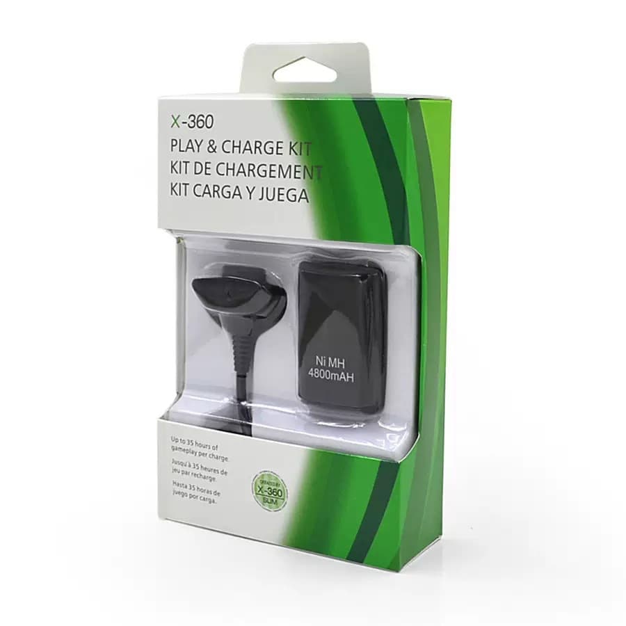 Compatible with XBOX360 2-in-1 Battery Kit 360 Battery + Charging Cable 360 Controller Built-in Battery