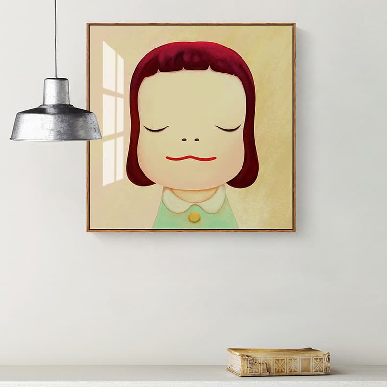 Yoshitomo Nara Decorative Painting Girl Room Japanese Wall Hanging Art for Kids Room Girls Bedroom Creative Cartoon Mural