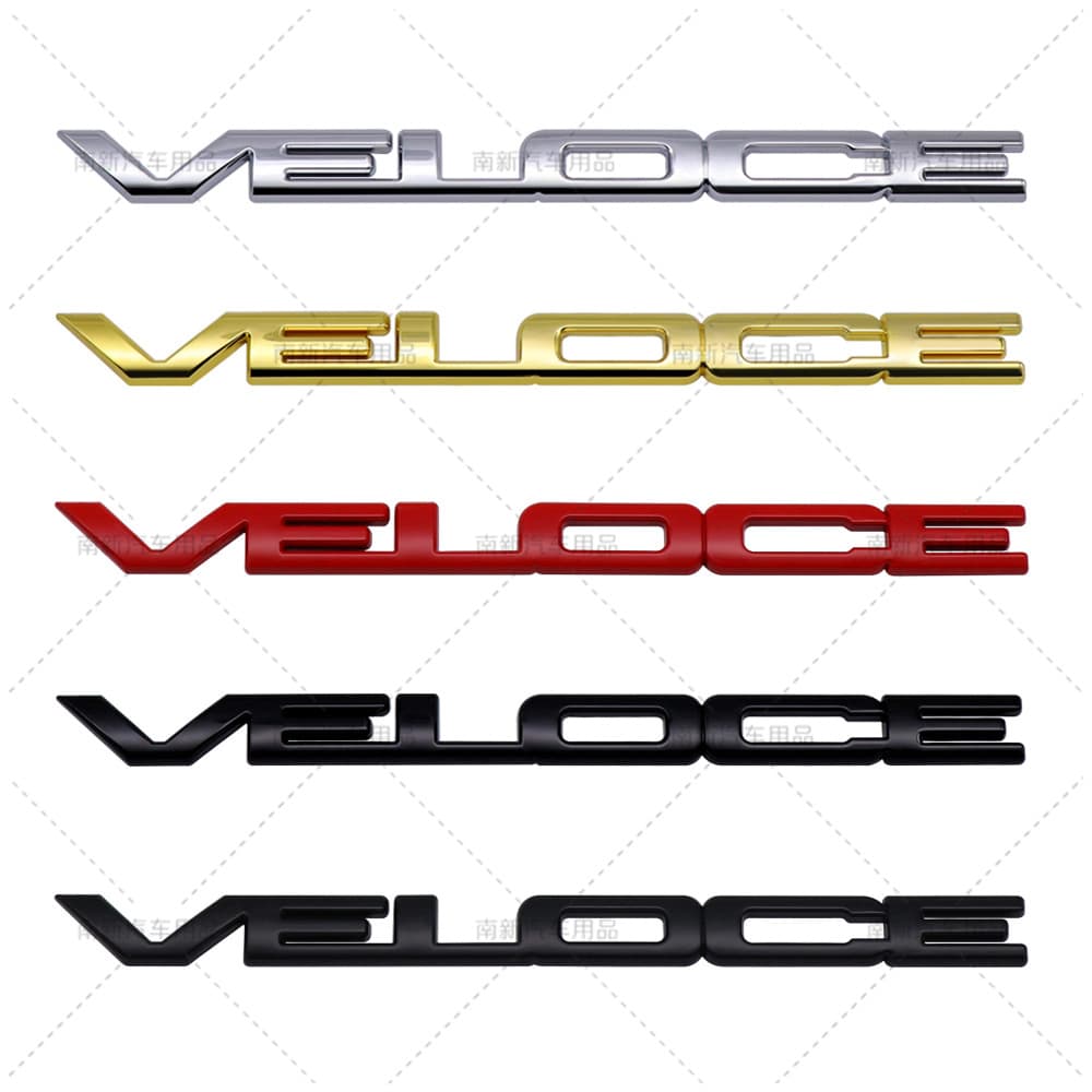 VELOCE Badge for Alfa Romeo Emblem Tail Badge Custom Metal Car Body Sticker