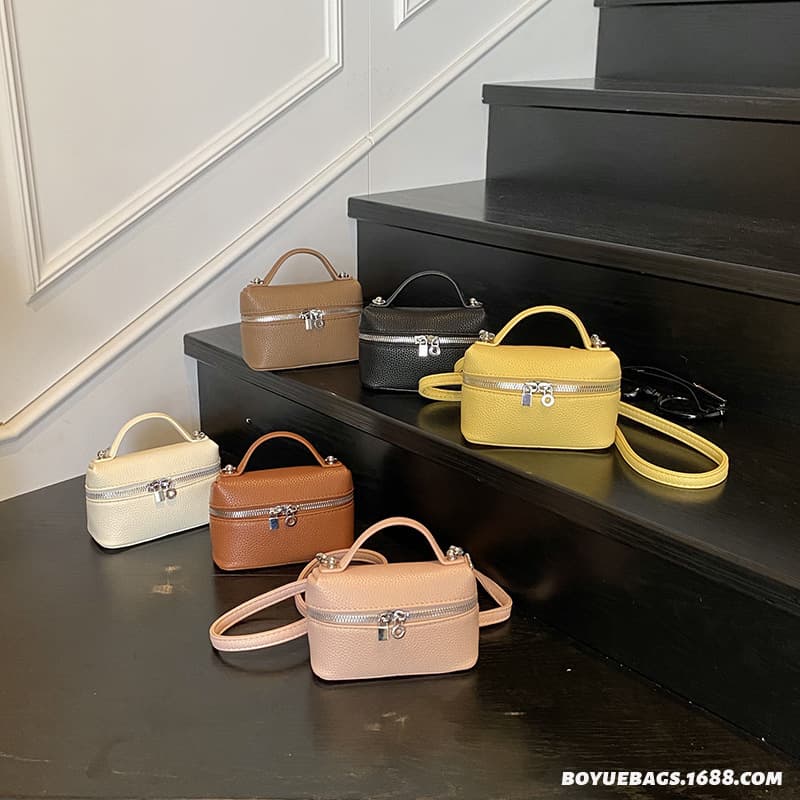 Children's Bag 2026 New Niche Litchi Pattern Portable Box Fashion Simple Japanese and Korean Versatile Shoulder Crossbody