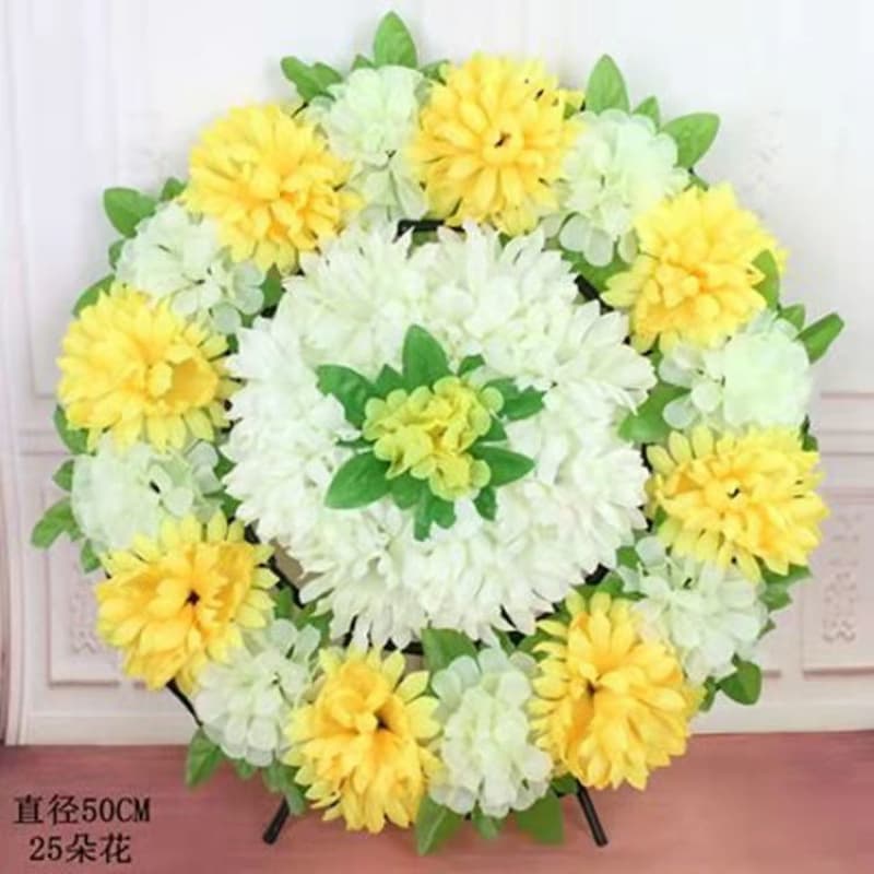 Qingming Festival Grave Sweeping Sacrificial Complete Set New Wholesale Imitation White Wreath Imitation Small Wreath Vine Decorations