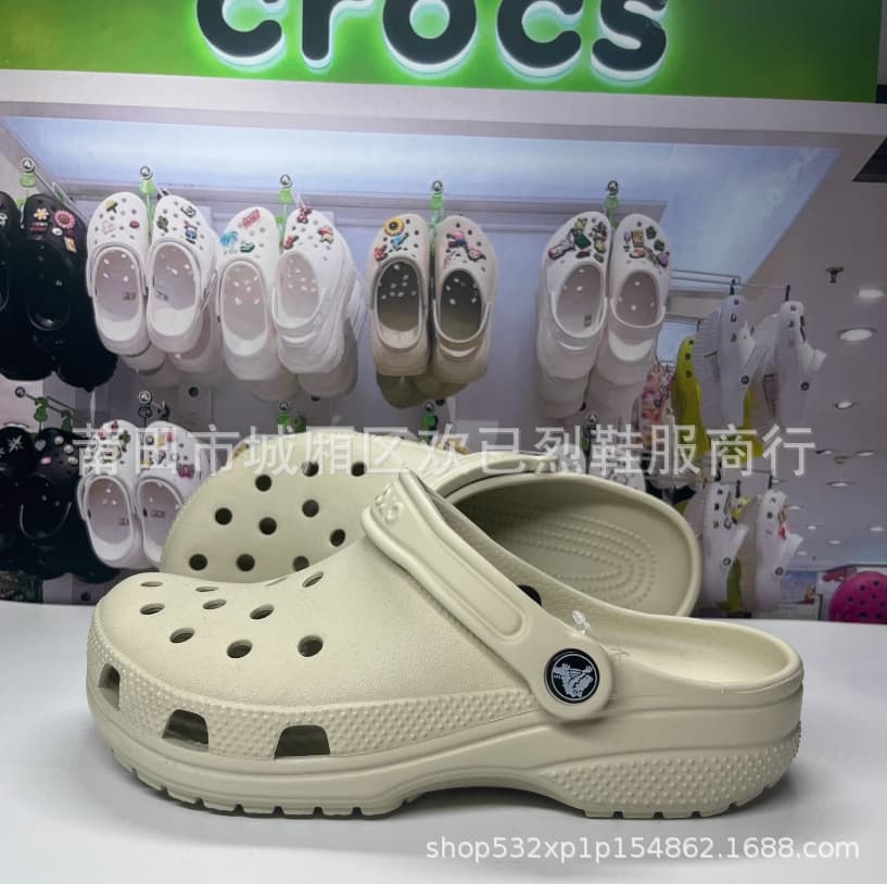 Carlo Cross Classic Crocs Summer New Unisex Couple Outdoor Closed-Toe Lightweight Beach Sandals for Women