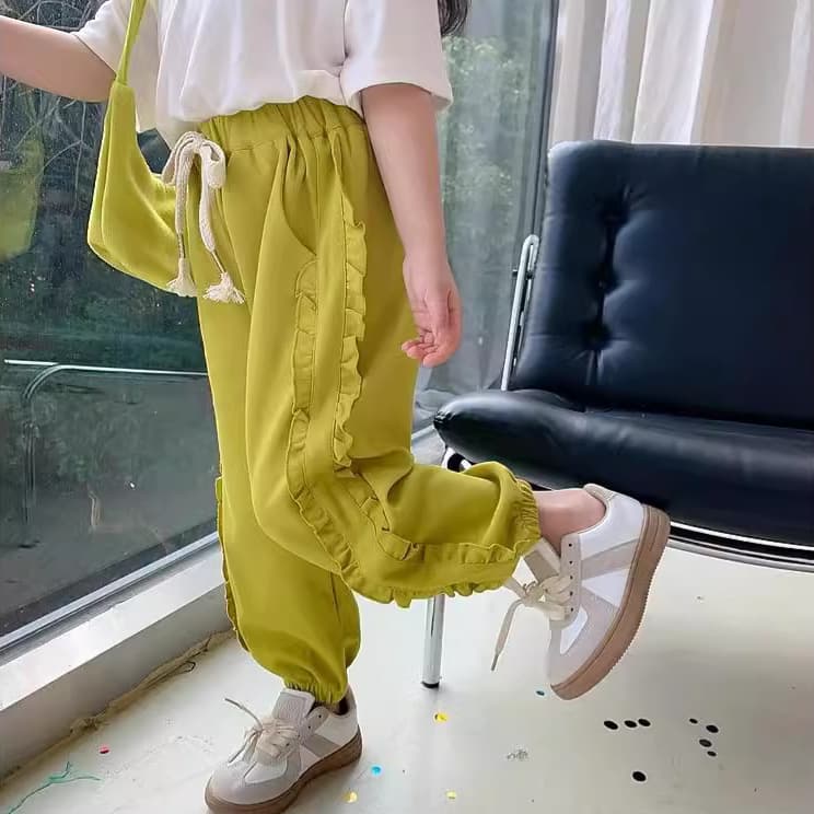 Girls' pants summer thin 2026 new children's summer sweatpants casual girls loose summer sweatpants trendy