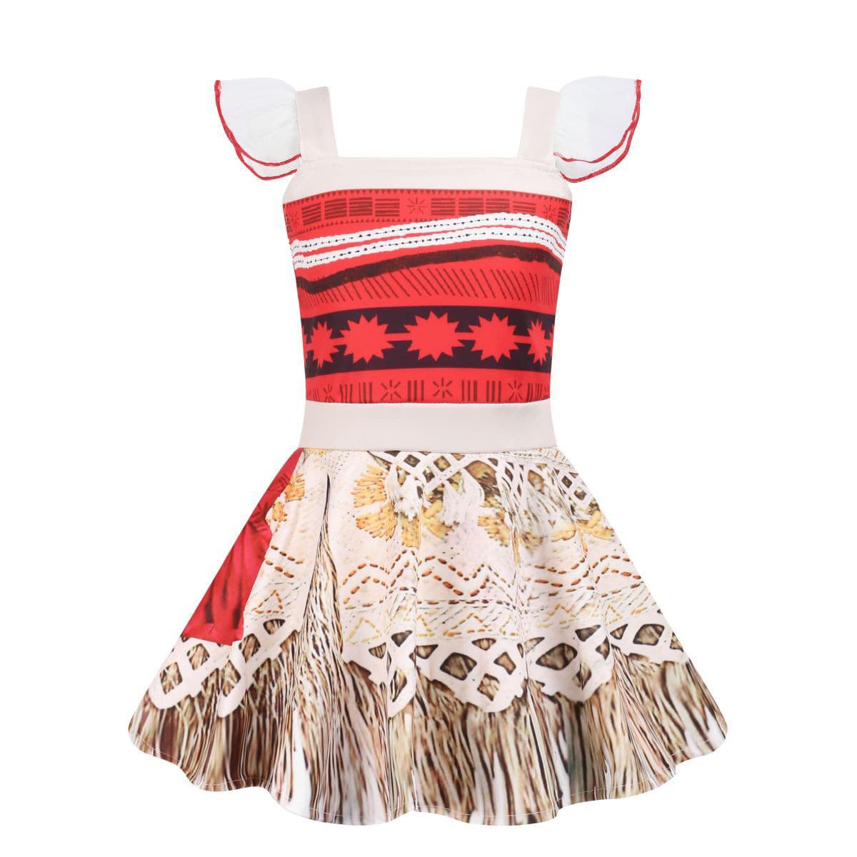 Moana small flying sleeve dress Moana 2 cosplay skirt moana princess dress Moana Halloween
