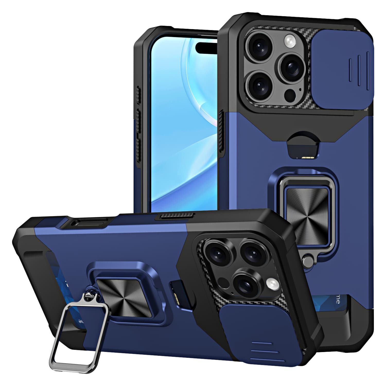 Cross-border hot model suitable for IP 17 PRO MAX car magnetic mobile phone case 15 PRO MAX 6.7 push window