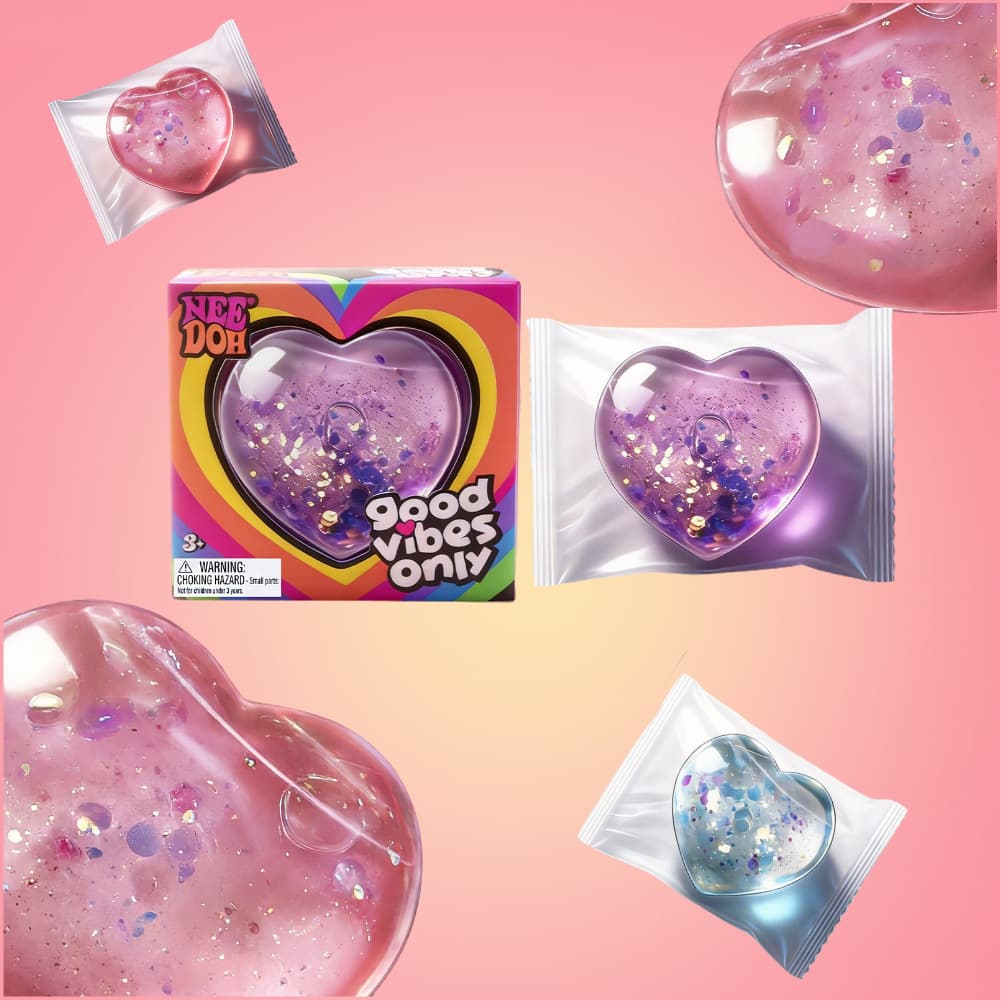 Cross-Border Heart-Shaped Squishy Toy, Soft to the Touch, Non-Sticky, Quick to Bounce Back, Cute Design, Compact and Portable Palm-Sized Toy
