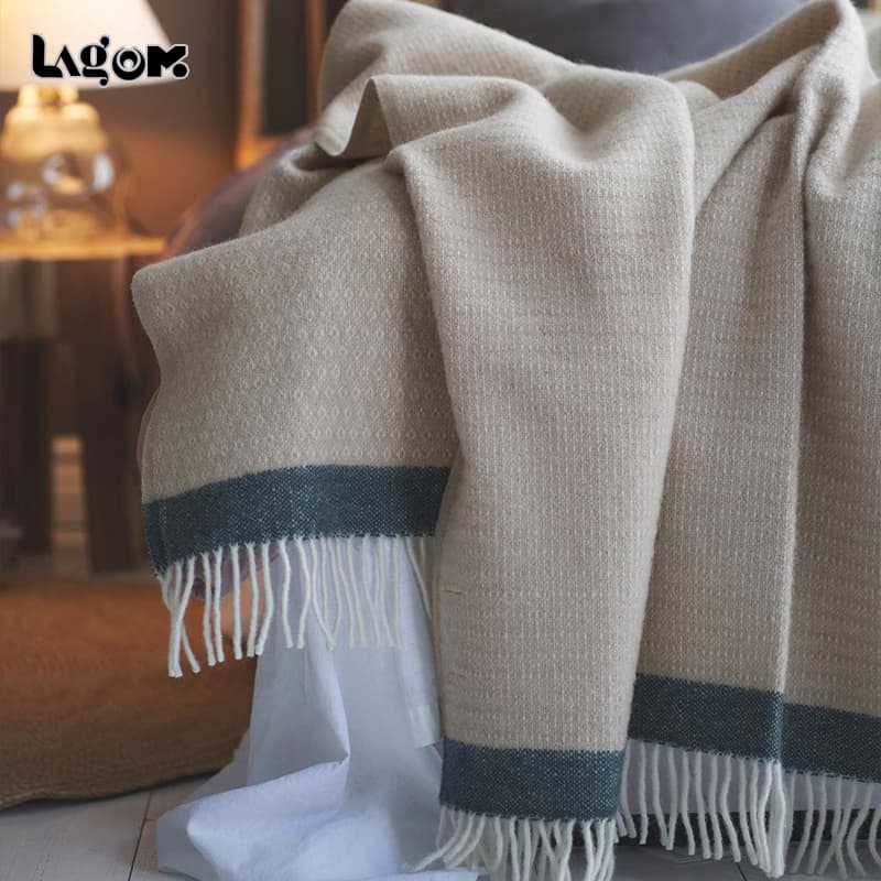 Swedish Klippan Pure Wool Blanket Sofa Throw Blanket Quilt Nap Blanket Air Conditioning Blanket All-Season