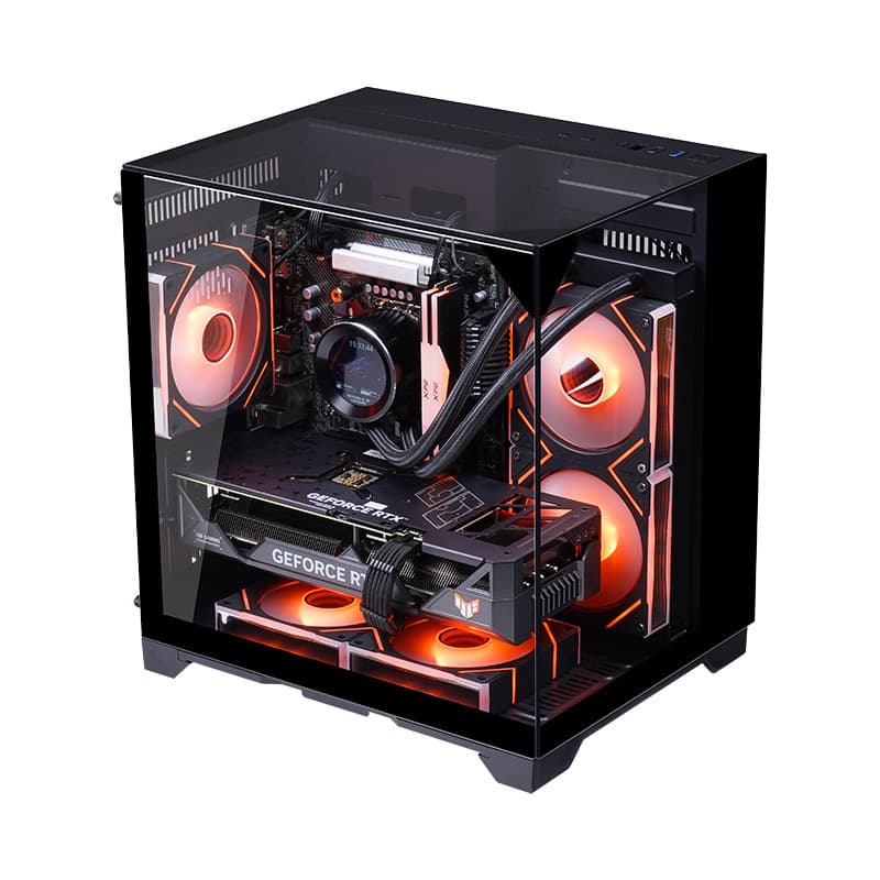 Cross-border Desktop PC Seaview Case Mini Panoramic Tempered Glass Gaming Water Cooling PC Case