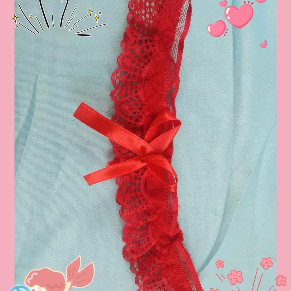 Lace Leg Garter, Sexy Hot Thigh Garter, Cute Bowknot Japanese Soft Girl Sexy Leg Garter Collar, Dropshipping Available