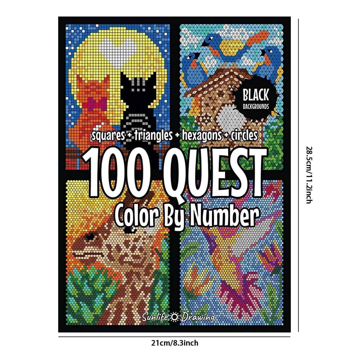 In Stock Quest Color by Number Hexagons Circles Cross-Border Notebook Hot Selling Model