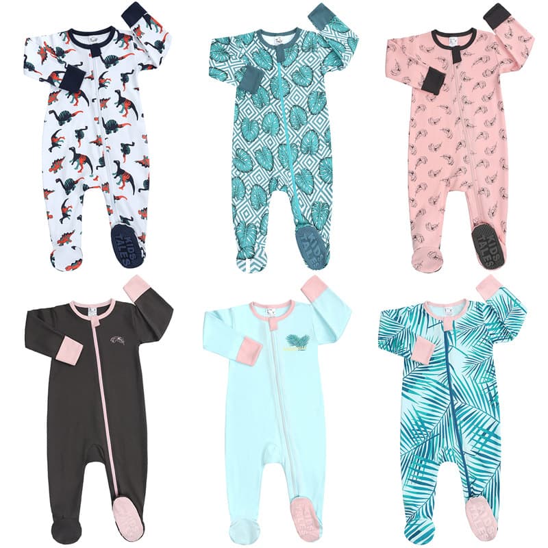 New Spring and Autumn Baby Bodysuit Long Sleeve Romper with Footed Pajamas Anti-Slip Rubber Sole Newborn Baby Clothes