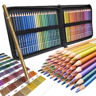 Amazon Metallic Colored Pencils 50-Color Set, Including Morandi and Pearl Color Series, Creative Graffiti Art Pencils, Cross-Border Wholesale