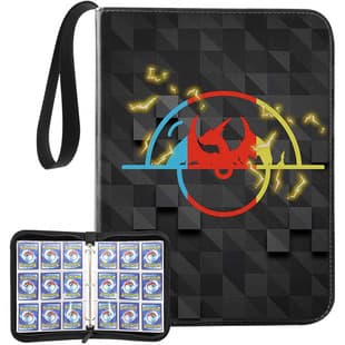 Amazon Hot Selling EVA Game Card Album 4-Pocket Pokemon Card Album PU Card Bag Pokemon Zipper Card Album