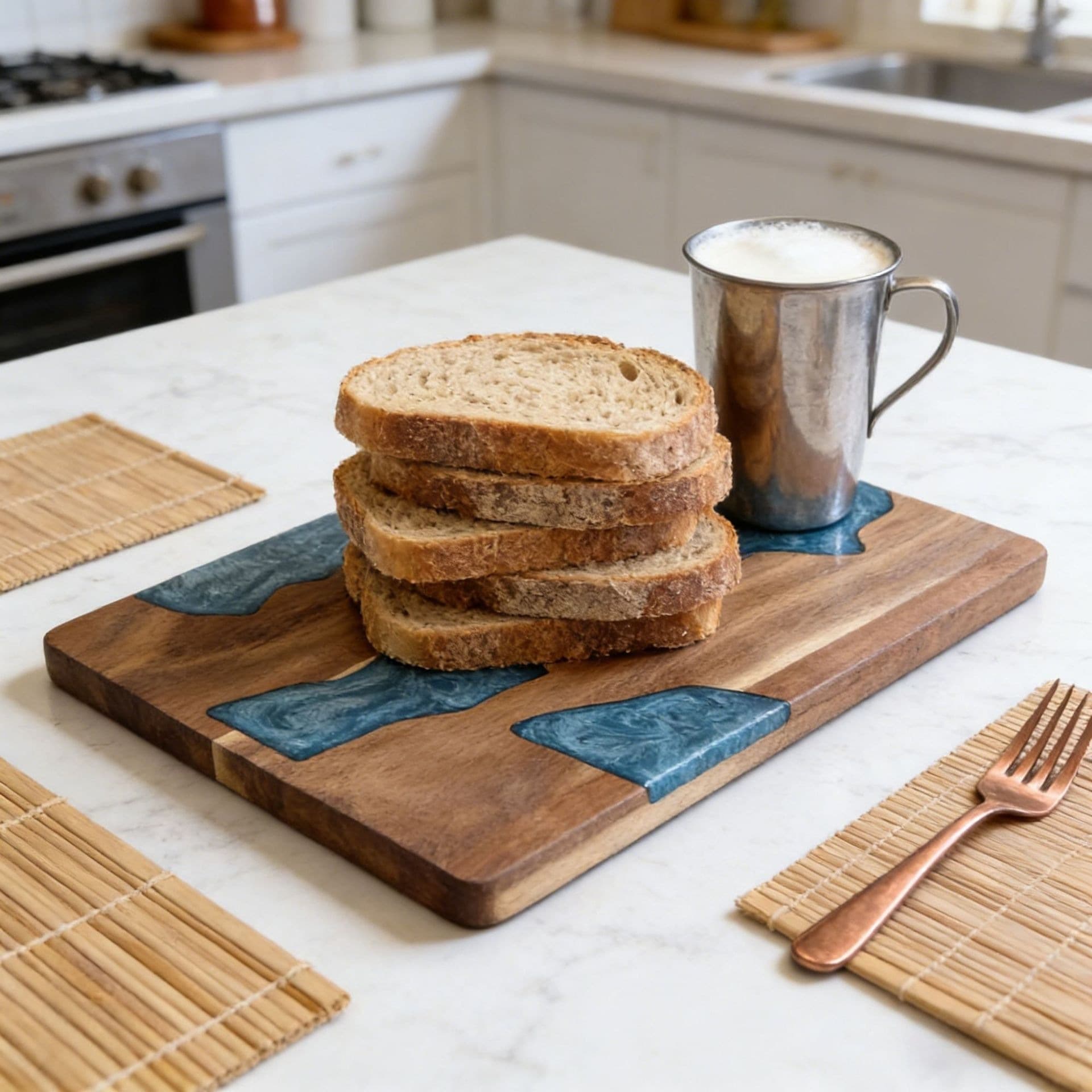 Resin cutting board solid wood steak cutting board acacia wood splicing cutting board wooden pizza cutting board fruit board cross-border spot