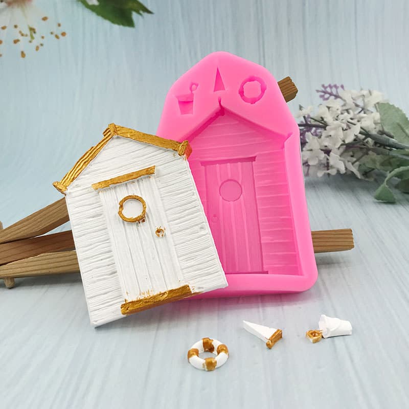Ocean Fairy Tale Door Silicone Mold Toy Fondant Cake Mold Cartoon Chocolate Baking Hanging Decoration Tool