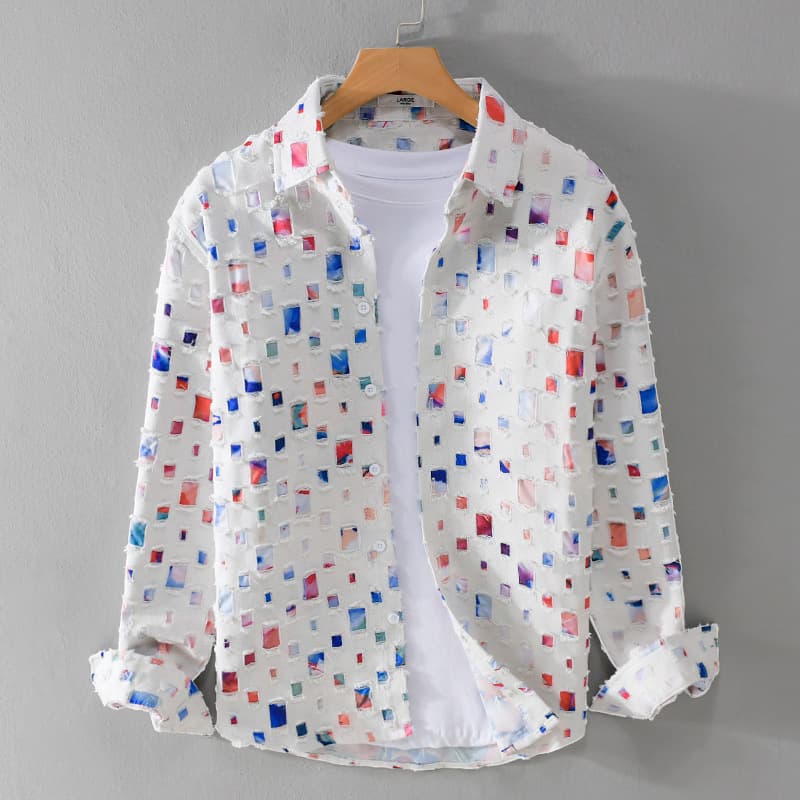 Ripped Shirt-Style Jacket for Spring and Fall, Trendy Youth Long-Sleeve Shirt