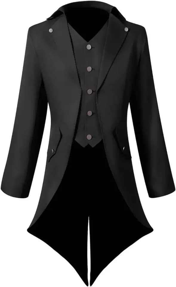 Men steampunk retro tuxedo tuxedo gothic victorian dress coat uniform costume