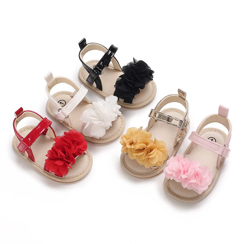 Summer Flower Sandals for 0-1 Year Old Baby Girls