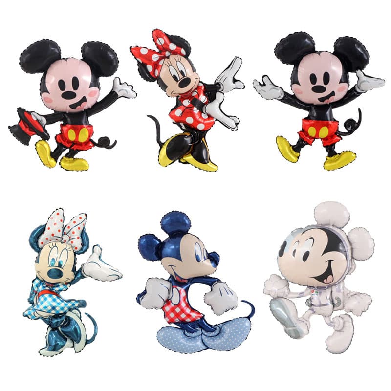 Mickey Mouse Kids Cartoon Birthday Aluminum Foil Balloon Mickey Party Decoration Minnie Background Wall Surprise Arrangement Supplies