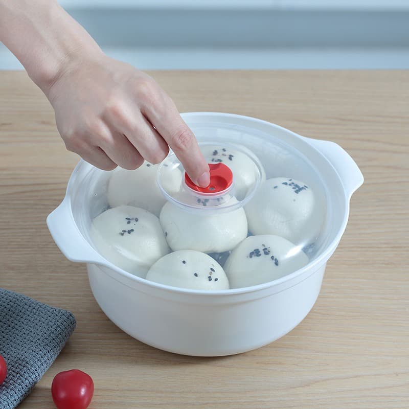Microwave steamer set with small, medium, and large soup pots, heating containers with lids, soup bowls, and storage bowls for free combination.
